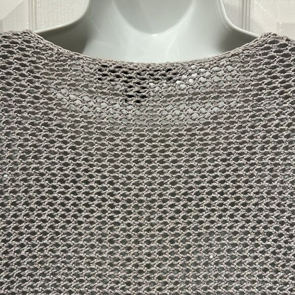 Tommy Bahama Grey /Silver Metallic Thread V-Neck Pullover Sweater Size M - Picture 6 of 10